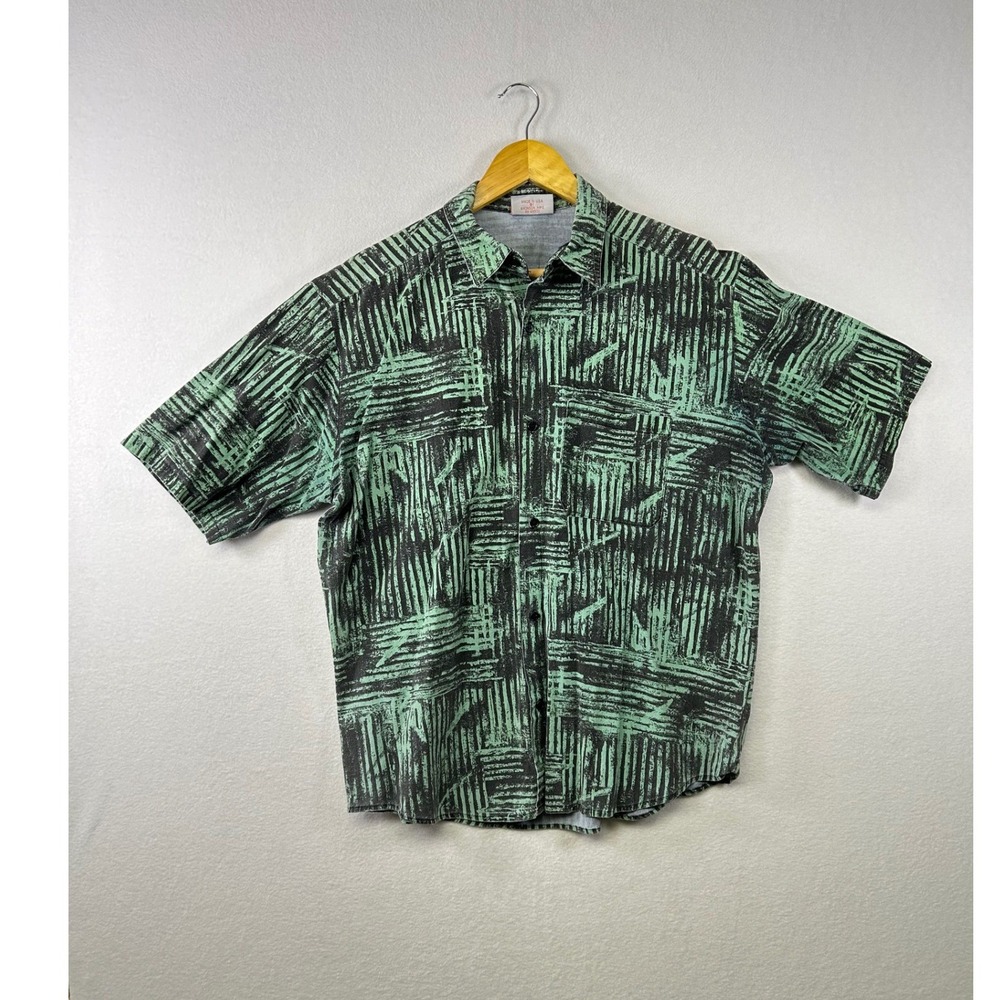 Anthony Mens‎ Short Sleeve Button Up Shirt Abstract Geo Print Size M
